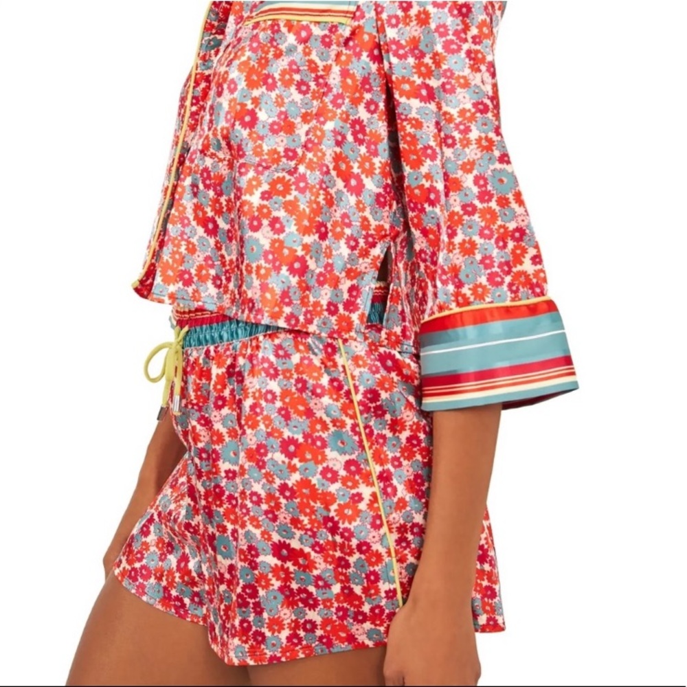 Free People Pillow Talk Satin PJ Pajama Set Retro Floral NWT - Picture 4 of 12